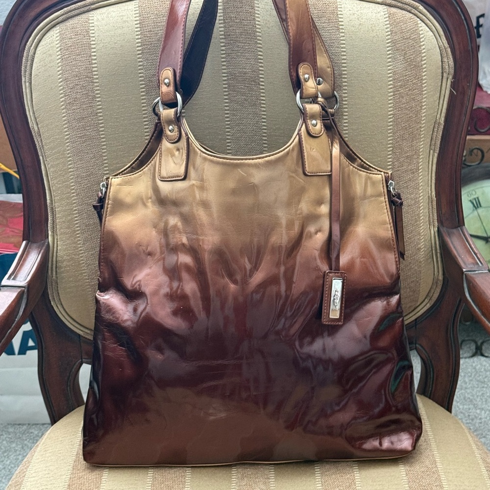 Chic Gradient Brown Women's Tote Bag